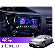 Штатна магнітола Teyes CC3 4+64 Gb Honda Civic 9 Middle East 2013-2016 9″
