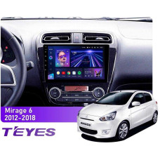 Штатная магнитола Teyes CC3 4+64 Gb Mitsubishi Mirage 6 2012-2018 9″