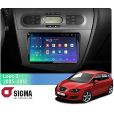 Штатна магнітола SIGMA PRO 9464 ANDROID 10 4+64 Gb 4G DSP Seat Leon 2 2005-2012 (PQ) (F1) 9"