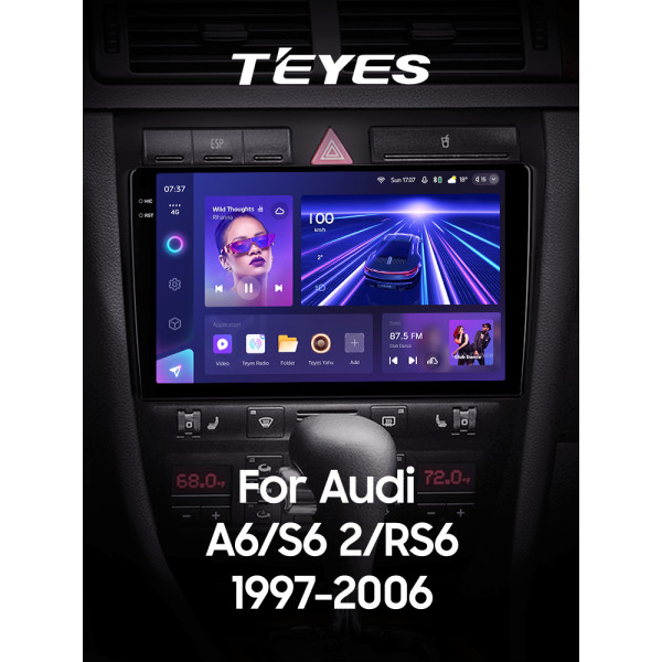 Штатная магнитола Teyes CC3 2k 6+128 Gb 360° Audi A6 2 1997-2004, S6 2 1999-2004, RS6 1 2002-2006 9″