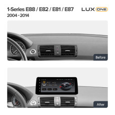 Штатна магнітола Teyes LUX ONE 6+128 Gb BMW 1-Series E88 E82 E81 E87 CIC (Left hand drive) 2004-2014 12.3"