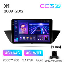 Штатная магнитола Teyes CC3 2k 4+64 Gb BMW X1 E84 (1 Din) 2009-2012 10″