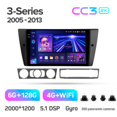 Штатная магнитола Teyes CC3 2k 6+128 Gb 360° BMW 3-Series E90/E92/E93/E91 2005-2013 9″