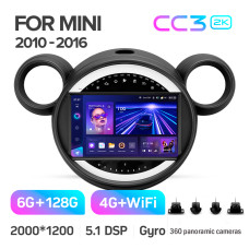 Штатна магнітола Teyes CC3 6+128 Gb з коловим оглядом 360° BMW Mini (F2) 2010-2016 9" 2k (L3)