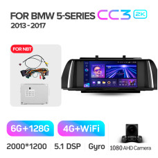 Штатна магнітола Teyes CC3 6+128 Gb BMW 5 Series F10 F11 NBT 2013-2017 9" 2k (L3)