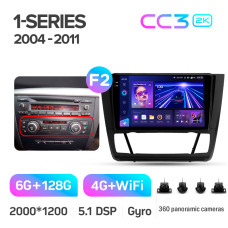 Штатна магнітола Teyes CC3 6+128 Gb з коловим оглядом 360° BMW 1 E88 E82 E81 E87 2004-2011 (F2) 9" 2k (L2)