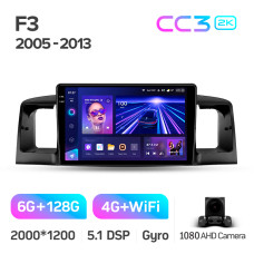 Штатная магнитола Teyes CC3 2k 6+128 Gb BYD F3 1 2005-2013 9″