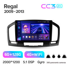 Штатная магнитола Teyes CC3 2k 6+128 Gb 360° Buick Regal / Opel Insignia 2009-2013 9″