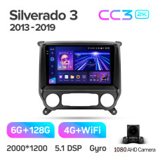 Штатна магнітола Teyes CC3 6+128 Gb Chevrolet Silverado 3 GMTK2 2013-2019 10" 2k