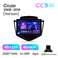 Штатна магнітола Teyes CC3 4+32 Gb Chevrolet Cruze J300 2008-2014 11" 2k