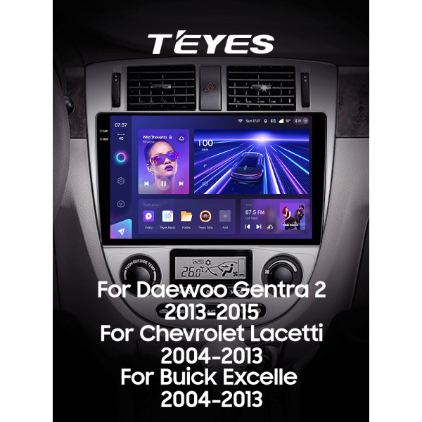 Штатная магнитола Teyes CC3 2k 6+128 Gb 360° Chevrolet Lacetti J200/Buick Excelle Hrv 2004-2013/Daewoo Gentra 2 2013-2015 (F2) 10″