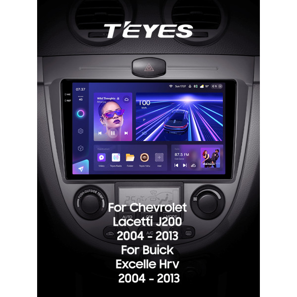 Штатная магнитола Teyes CC3 2k 6+128 Gb 360° Chevrolet Lacetti J200, Buick Excelle Hrv 2004-2013 (F2) 9″