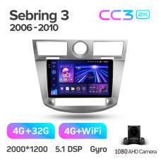 Штатна магнітола Teyes CC3 4+32 Gb Chrysler Sebring 3 JS 2006-2010 9" 2k (L1)