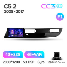 Штатная магнитола Teyes CC3 2k 4+32 Gb Citroen C5 2 2008-2017 (F1) 9″