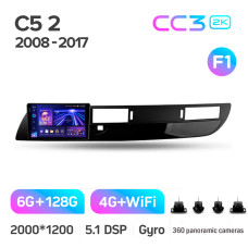 Штатная магнитола Teyes CC3 2k 6+128 Gb 360° Citroen C5 2 2008-2017 (F1) 9″