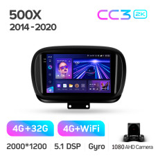 Штатна магнітола Teyes CC3 4+32 Gb Fiat 500X 2014-2020 9" 2k (L1)