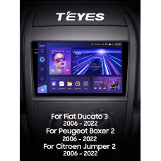 Штатная магнитола Teyes CC3 2k 6+128 Gb Fiat Ducato 3 / Peugeot Boxer 2 / Citroen Jumper 2 2006-2022 (A) 9″