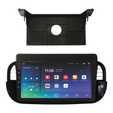 Штатна магнітола SIGMA X9464 ANDROID 10 4+64 Gb 4G DSP Fiat 500 2007-2015 Black 9"