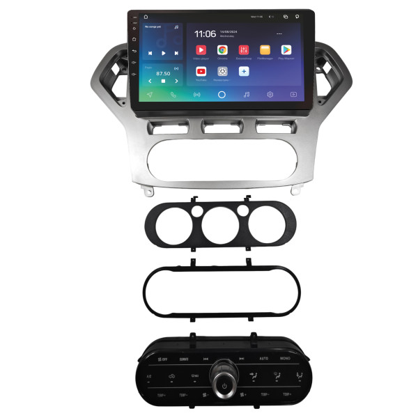 Штатна магнітола SIGMA PRO 10464 ANDROID 10 4+64 Gb 4G DSP Ford Mondeo 4 2006-2010 Full Set AT AC Silver 10