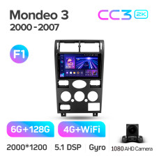 Штатная магнитола Teyes CC3 2k 6+128 Gb Ford Mondeo 3 2000-2007 (F1) 9″