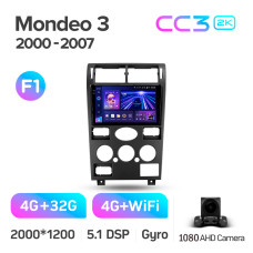 Штатная магнитола Teyes CC3 2k 4+32 Gb Ford Mondeo 3 2000-2007 (F1) 9″