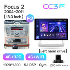 Штатна магнітола Teyes CC3 4+32 Gb Ford Focus 2 Mk 2 2004-2011 (F2) 13" 2k