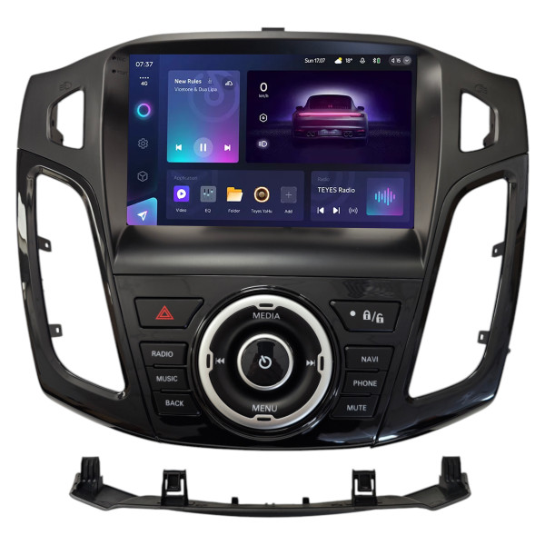 Штатна магнітола Teyes CC3 6+128 Gb з коловим оглядом 360° Ford Focus 3 2012-2019 A-MOD black UV 9