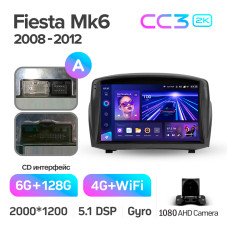 Штатна магнітола Teyes CC3 6+128 Gb Ford Fiesta Mk 6 (F1) 2009-2018 (A) 9" 2k