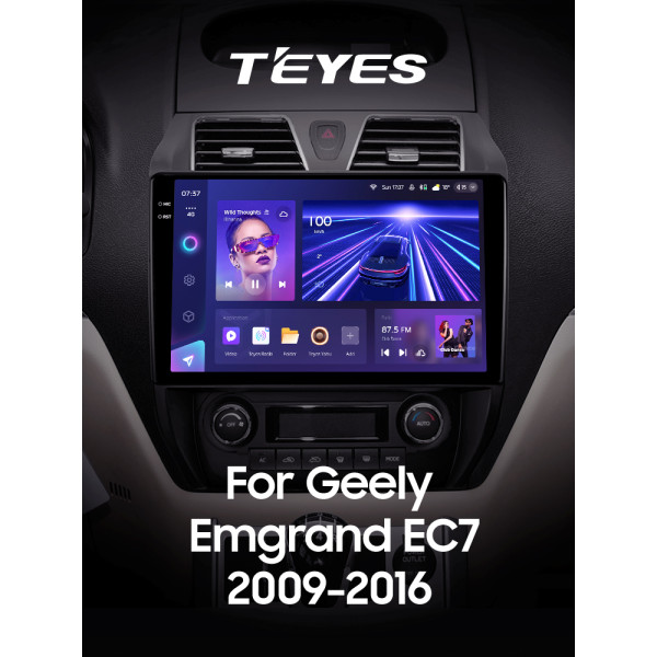 Штатная магнитола Teyes CC3 2k 4+64 Gb Geely Emgrand EC7 1 2009-2016 10″