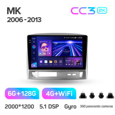 Штатна магнітола Teyes CC3 6+128 Gb з коловим оглядом 360° Geely MK 1 2006-2013 9" 2k