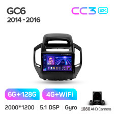 Штатна магнітола Teyes CC3 6+128 Gb Geely GC6 1 2014-2016 9" 2k