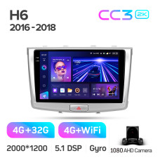 Штатная магнитола Teyes CC3 2k 4+32 Gb Great Wall Hover Haval H6 2016-2018 10″