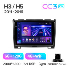Штатная магнитола Teyes CC3 2k 6+128 Gb Great Wall Haval H3 H5 2011-2016 9″