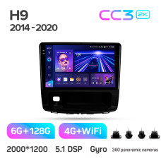 Штатная магнитола Teyes CC3 2k 6+128 Gb 360° Great Wall Haval H9 2014-2020 (A) 10″