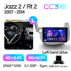 Штатна магнітола Teyes CC3 4+64 Gb Honda Jazz 2 GG Fit 2 GE 2007 - 2014 10" 2k