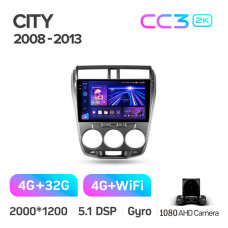 Штатная магнитола Teyes CC3 2k 4+32 Gb Honda City 2008-2013 10″