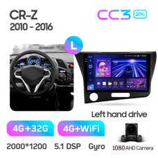 Штатная магнитола Teyes CC3 2k 4+32 Gb Honda CR-Z 1 2010-2016 9″