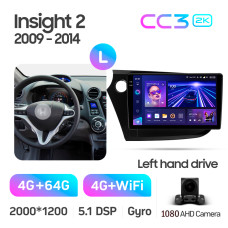 Штатна магнітола Teyes CC3 4+64 Gb Honda Insight 2 LHD 2009-2014 9" 2k