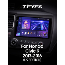 Штатна магнітола Teyes CC3 6+128 Gb Honda Civic 9 Middle East 2013-2016 9" 2k (L1)