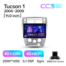 Штатна магнітола Teyes CC3 6+128 Gb Hyundai Tucson 1 2004-2009 11" 2k