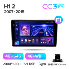Штатная магнитола Teyes CC3 2k 4+64 Gb Hyundai H1 2 TQ 2007-2015 (F1) 9″