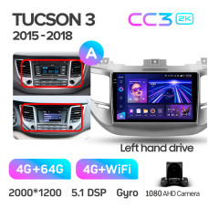 Штатная магнитола Teyes CC3 2k 4+64 Gb Hyundai Tucson 3 2015-2018 (A) 9″