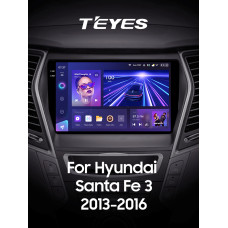 Штатная магнитола Teyes CC3 2k 6+128 Gb 360° Hyundai Santa Fe 3 2013-2016 (A) 9″