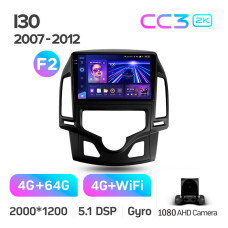 Штатная магнитола Teyes CC3 2k 4+64 Gb Hyundai i30 1 FD 2007-2012 (F2) 9″