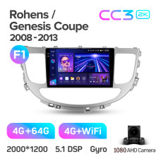 Штатная магнитола Teyes CC3 2k 4+64 Gb Hyundai Genesis/Rohens 2008-2013 (F1) 9″
