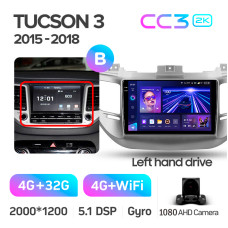 Штатная магнитола Teyes CC3 2k 4+32 Gb Hyundai Tucson 3 2015-2018 (B) 9″
