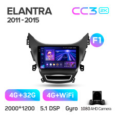 Штатна магнітола Teyes CC3 4+32 Gb Hyundai Elantra 5 JK GD MD UD 2010-2016 (F1) 9" 2k