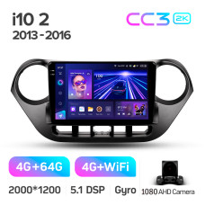 Штатная магнитола Teyes CC3 2k 4+64 Gb Hyundai i10 2013-2016 9″