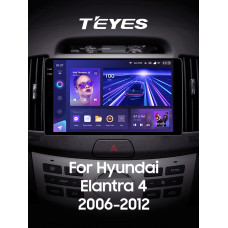 Штатна магнітола Teyes CC3 6+128 Gb з коловим оглядом 360° Hyundai Elantra 4 HD 2006-2012 9" 2k