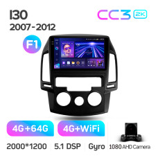 Штатная магнитола Teyes CC3 2k 4+64 Gb Hyundai i30 1 FD 2007-2012 (F1) 9″